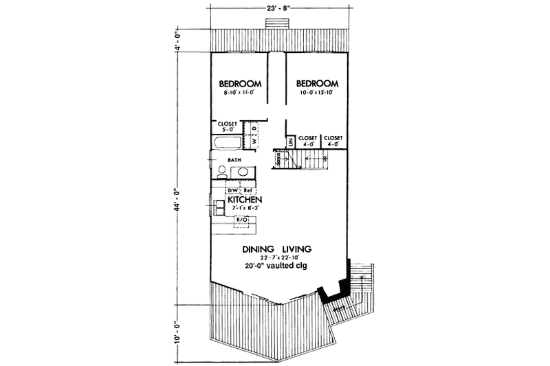 Dream House Plan - Floor Plan - Main Floor for Bungalow House Plan #320-301 - 3 bed, 2 bath