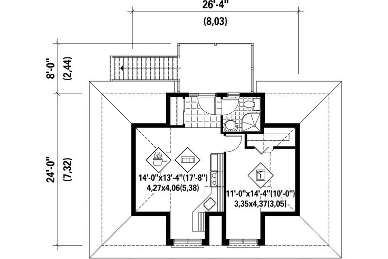 Dream House Plan - Floor Plan - Upper Floor for European House Plan #25-4751, 0 bath