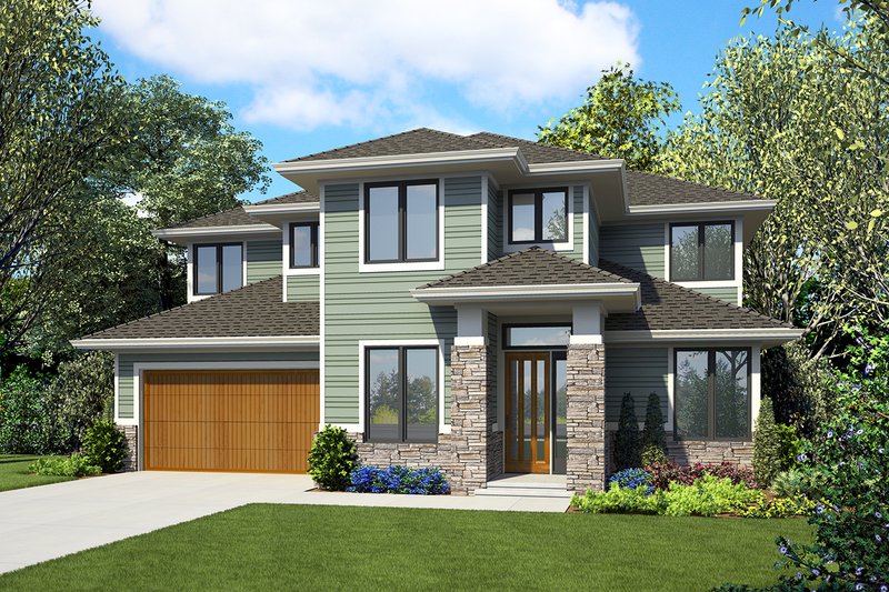 Modern Style House Plan - 4 Beds 3.5 Baths 2790 Sq/Ft Plan #48-939