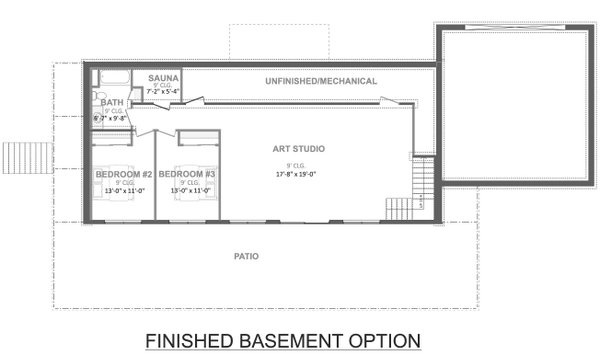 Dream House Plan - Floor Plan - Lower Floor for Country House Plan #1089-70 - 3 bed, 2.5 bath