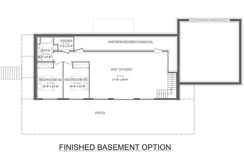 Home Plan - Floor Plan - Lower Floor for Country House Plan #1089-70 - 3 bed, 2.5 bath