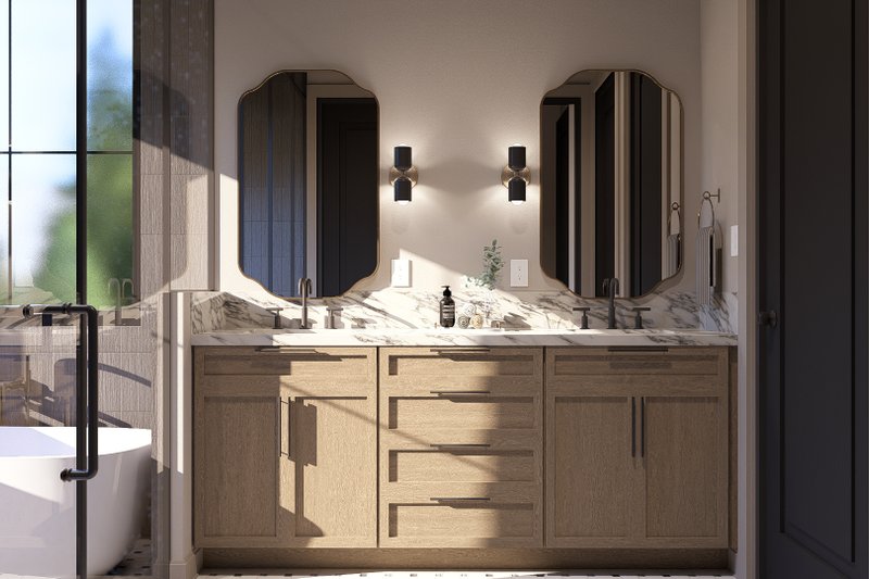 House Design - Interior - Master Bathroom 1 for Country House Plan #455-344 - 2 bed, 2 bath