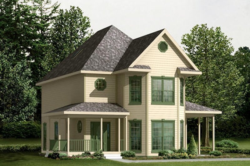 Cottage Style House Plan - 3 Beds 2.5 Baths 1818 Sq/Ft Plan #57-227