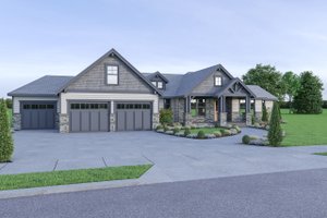 Craftsman Exterior - Front Elevation Plan #1070-65