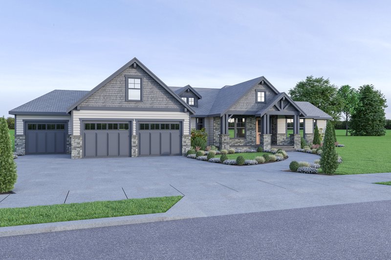 Home Plan - Craftsman Exterior - Front Elevation Plan #1070-65