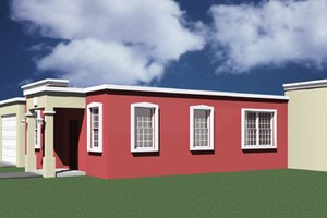 Exterior - Other Elevation 3 House Plan #495-2 - 3 bed, 2 bath