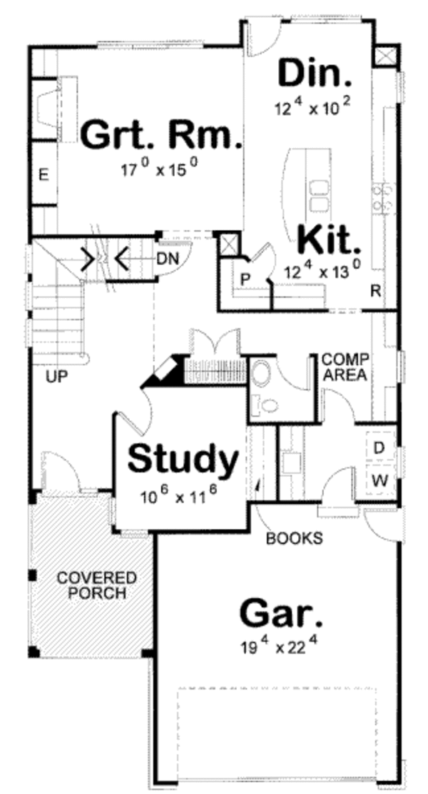 Dream House Plan - European Floor Plan - Main Floor Plan #20-1693
