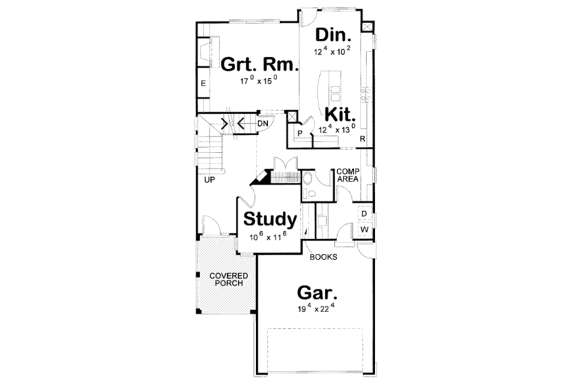 Dream House Plan - Floor Plan - Main Floor for European House Plan #20-1693 - 4 bed, 3 bath