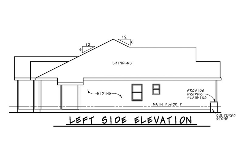 Dream House Plan - Left Side Elevation
