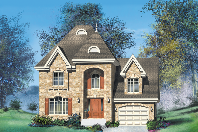 Dream House Plan - European Exterior - Front Elevation Plan #25-214