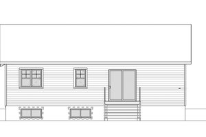 Exterior - Rear Elevation for Country House Plan #23-2697 - 2 bed, 2 bath
