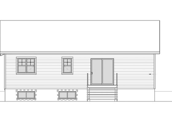 Exterior - Rear Elevation for Country House Plan #23-2697 - 2 bed, 2 bath