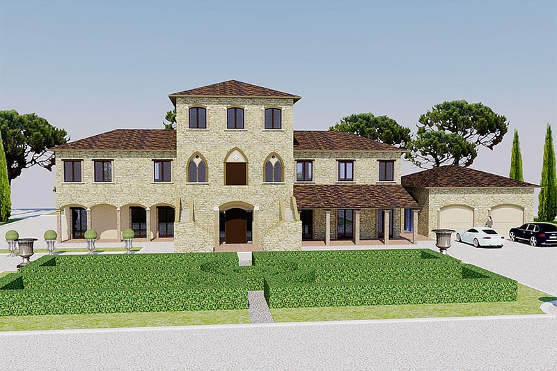 House Design - European Exterior - Front Elevation Plan #542-9