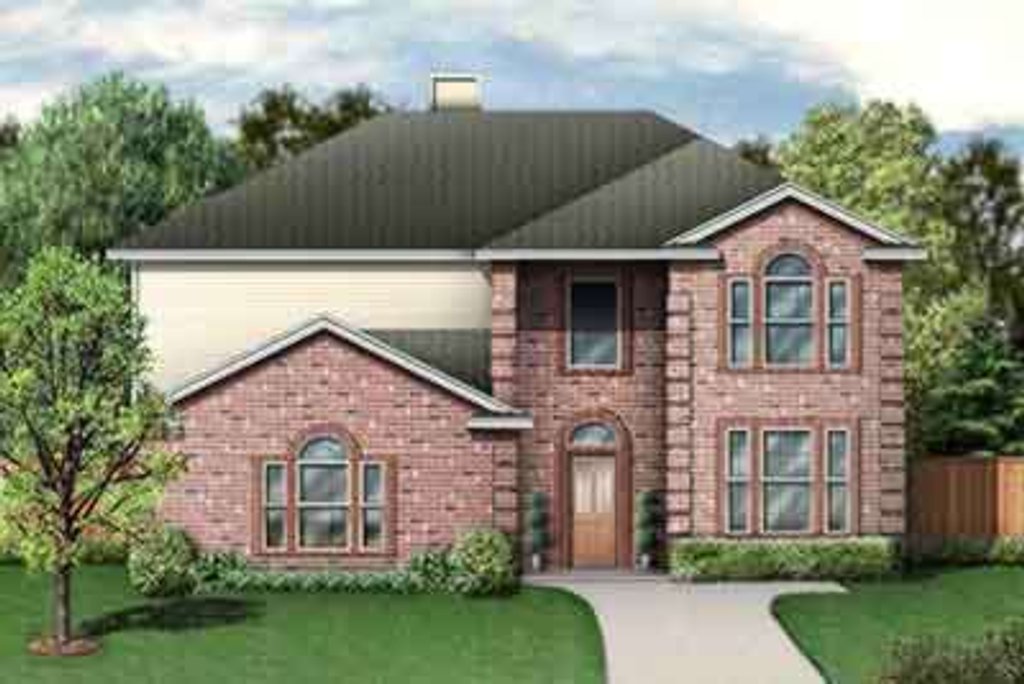 European Style House Plan - 5 Beds 2.5 Baths 2500 Sq/Ft Plan #84-234