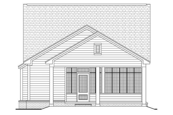 Exterior - Rear Elevation for Cottage House Plan #430-40 - 3 bed, 2 bath