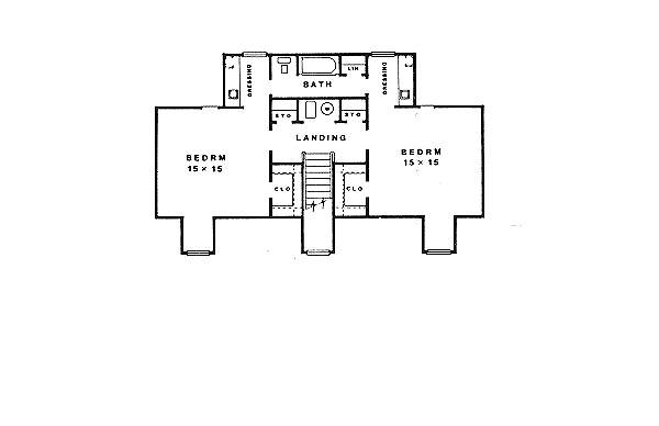Architectural House Design - Country Floor Plan - Upper Floor Plan #14-202