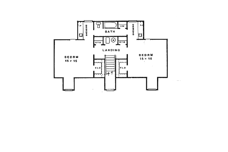House Plan Design - Floor Plan - Upper Floor for Country House Plan #14-202 - 3 bed, 2.5 bath