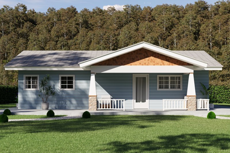 Craftsman Style House Plan - 2 Beds 1 Baths 960 Sq/Ft Plan #1106-171 Exterior