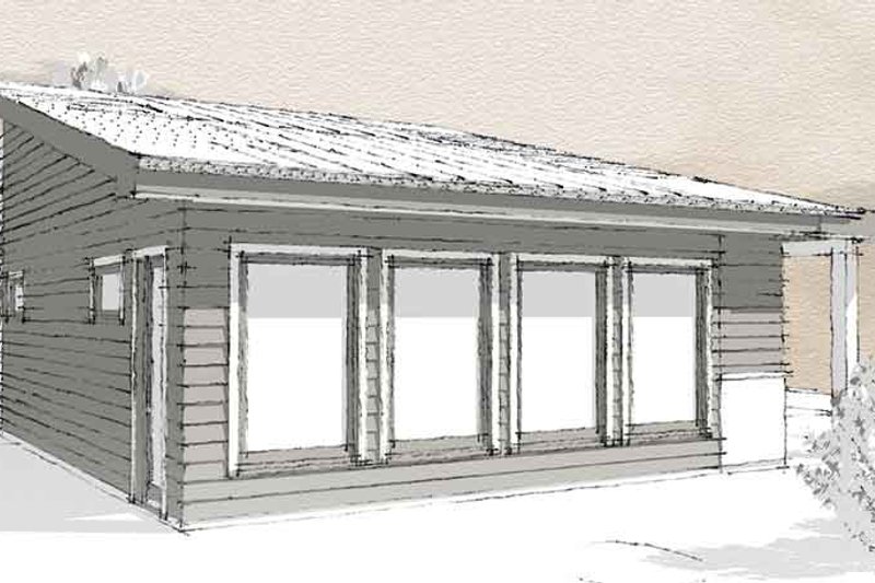House Blueprint - Exterior - Other Elevation 1 for Contemporary House Plan #1101-45, 0 bath