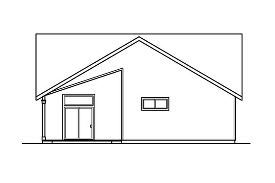 Exterior - Rear Elevation for Country House Plan #124-366 - 3 bed, 2 bath
