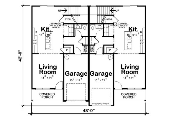 Modern Floor Plan - Main Floor Plan #20-2555