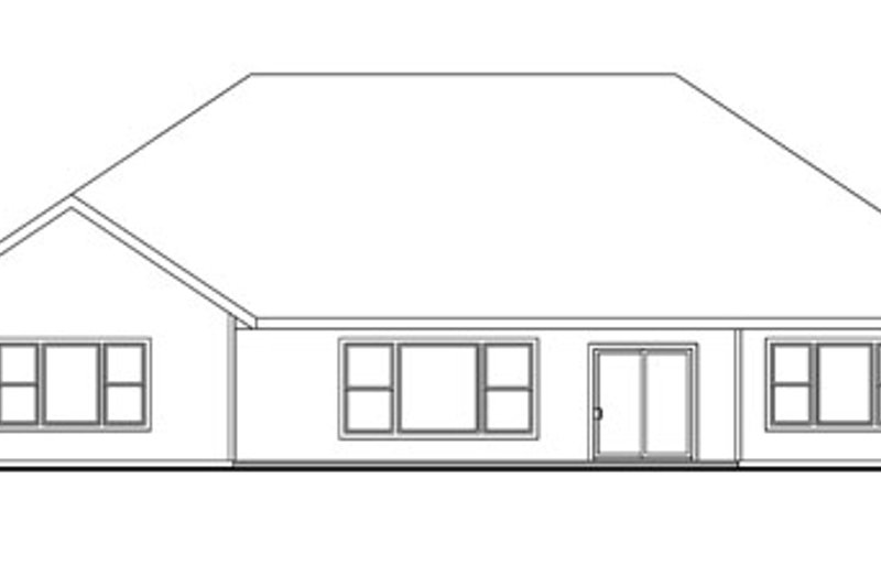 Home Plan - Exterior - Rear Elevation for Traditional House Plan #124-774 - 3 bed, 2.5 bath