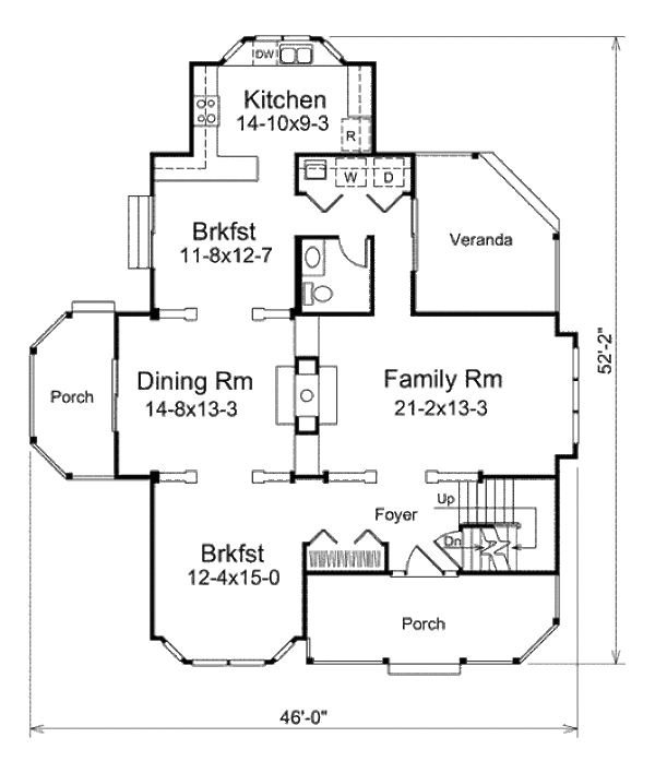 Home Plan - Victorian Floor Plan - Main Floor Plan #57-546