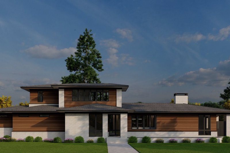 House Blueprint - Modern Exterior - Front Elevation Plan #923-432