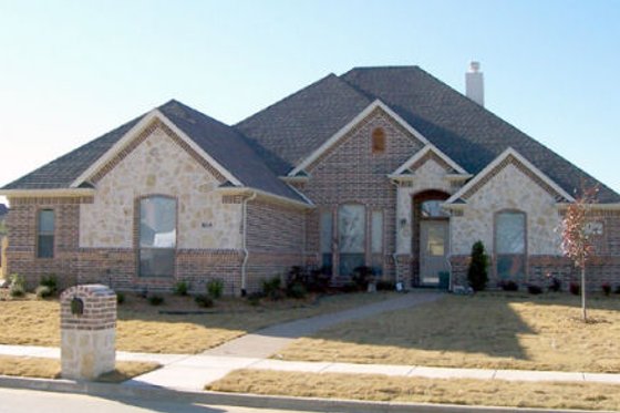 Exterior - Front Elevation for European House Plan #84-337 - 3 bed, 3 bath