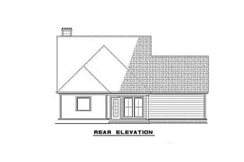 House Design - Exterior - Rear Elevation for Tudor House Plan #17-2076 - 3 bed, 2.5 bath