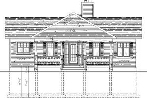 Exterior - Rear Elevation for Contemporary House Plan #138-224 - 3 bed, 2.5 bath