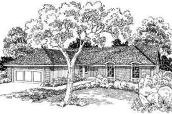 Exterior - Front Elevation for Traditional House Plan #312-290 - 3 bed, 2 bath