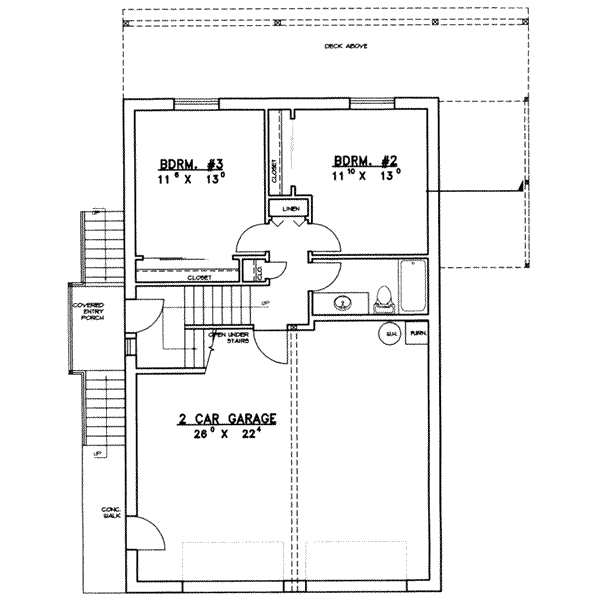 House Plan Design - Modern Floor Plan - Lower Floor Plan #117-422