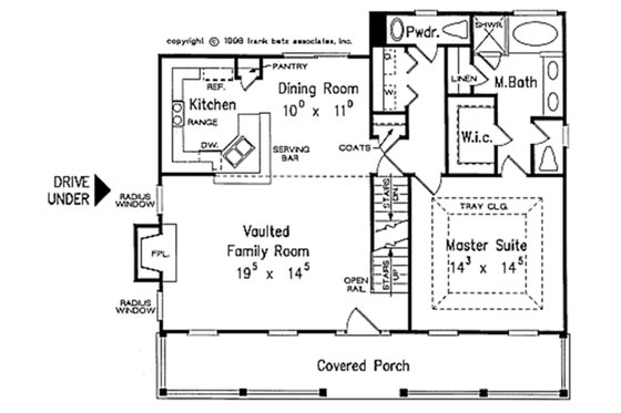 Floor Plan - Main Floor for Country House Plan #927-36 - 3 bed, 2.5 bath