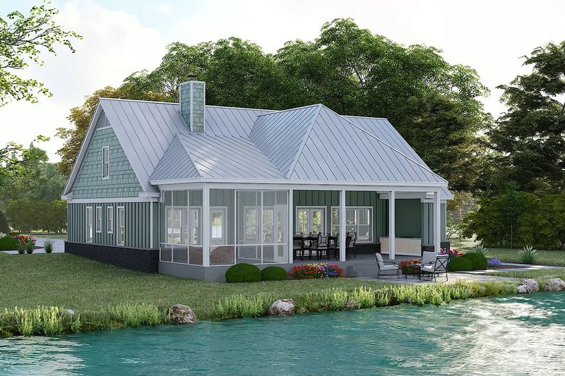 House Blueprint - Exterior - Other Elevation 4 for Southern House Plan #932-1180 - 3 bed, 3 bath