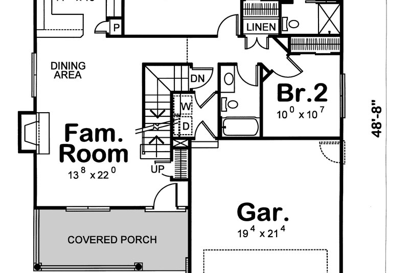 Home Plan - Exterior - Front Elevation 3 for Farmhouse House Plan #20-1224 - 4 bed, 3 bath