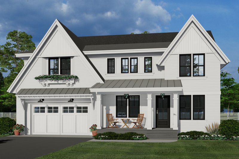 Architectural House Design - Farmhouse Exterior - Front Elevation Plan #51-1212