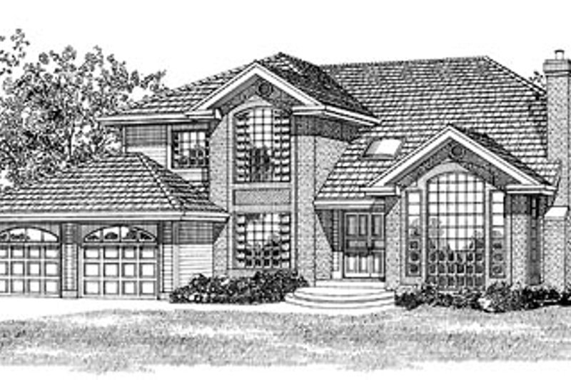 Traditional Style House Plan - 3 Beds 3 Baths 2618 Sq/Ft Plan #47-299
