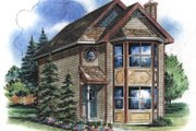 Victorian Style House Plan - 3 Beds 3 Baths 1122 Sq/Ft Plan #18-2002 