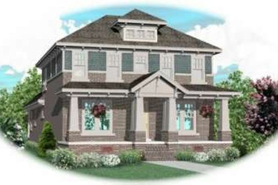 Exterior - Front Elevation for Colonial House Plan #81-434 - 3 bed, 3 bath