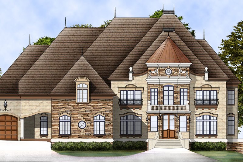 European Style House Plan - 5 Beds 5 Baths 5701 Sq/Ft Plan #119-197