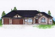 Traditional Style House Plan - 3 Beds 3.5 Baths 2162 Sq/Ft Plan #5-253 
