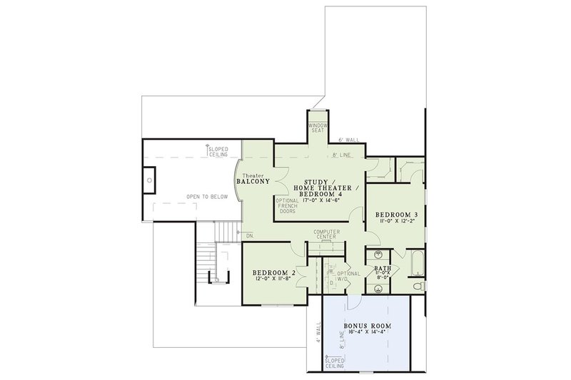 Dream House Plan - Floor Plan - Upper Floor for Country House Plan #17-634 - 4 bed, 2.5 bath