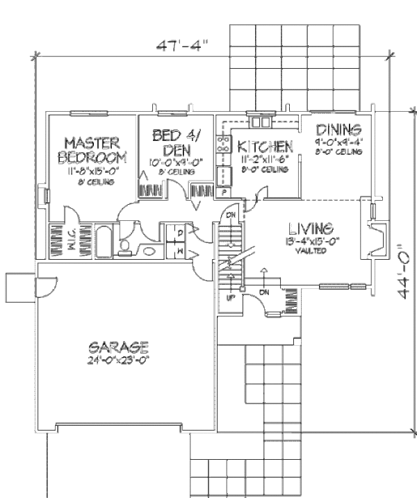 Traditional Floor Plan - Main Floor Plan #320-302