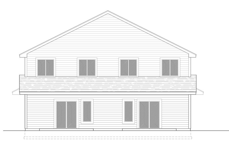 Home Plan - Exterior - Rear Elevation for Craftsman House Plan #112-273 - 3 bed, 2.5 bath
