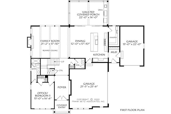 Floor Plan - Main Floor for Traditional House Plan #927-1049 - 5 bed, 5.5 bath