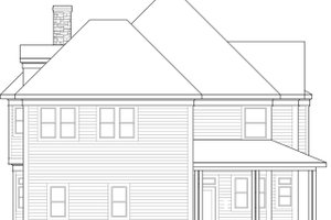 Exterior - Rear Elevation for Victorian House Plan #410-3612 - 4 bed, 4.5 bath