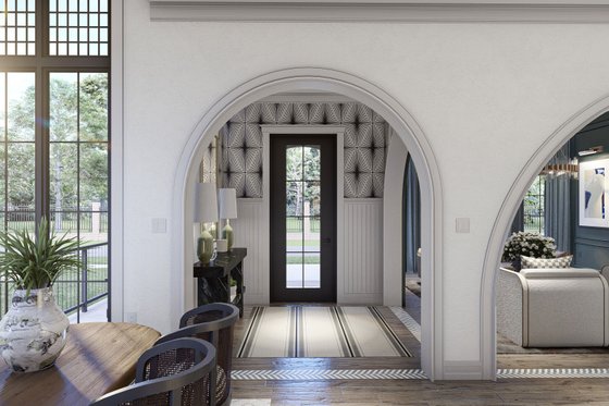Interior - Entry for European House Plan #455-588 - 3 bed, 3.5 bath