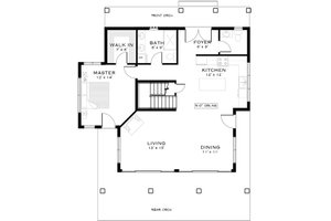 Floor Plan - Main Floor for Cabin House Plan #1101-57 - 2 bed, 2.5 bath