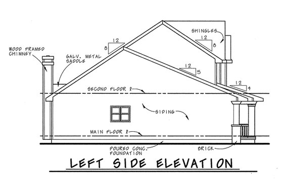 Exterior - Other Elevation for Craftsman House Plan #20-1220 - 3 bed, 2.5 bath